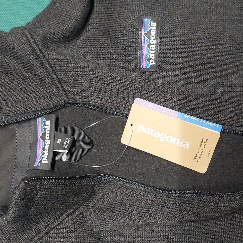 New With Tags Black Patagonia Women's Better Sweater Jacket Slim Fit Size XS - Picture 3 of 6